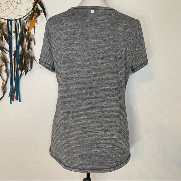90 degree by Reflex gray v-neck short sleeve work top - Picture 8 of 8